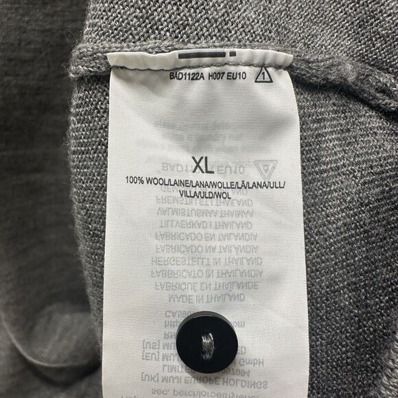 Muji Cardigan Womens Extra Large Grey 100% Wool Washable Japan Minimalist Casual - Picture 9 of 13